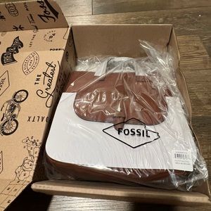 Fossil leather backpack purse